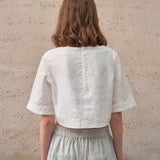 The Boxy Linen Crop Top