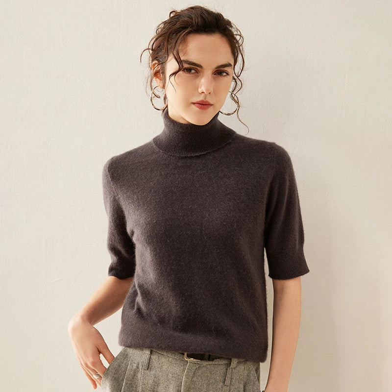 Celine Cashmere Turtleneck Tee