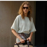 The Flared Sleeve Linen Pullover