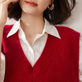 Elise Ribbed Cashmere Vest