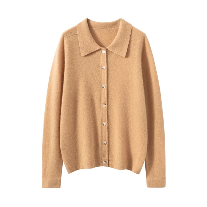 Elise Polo Cashmere Cardigan