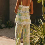 Printed halter two-piece set