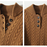 Arden Button-Up Cashmere Sweater
