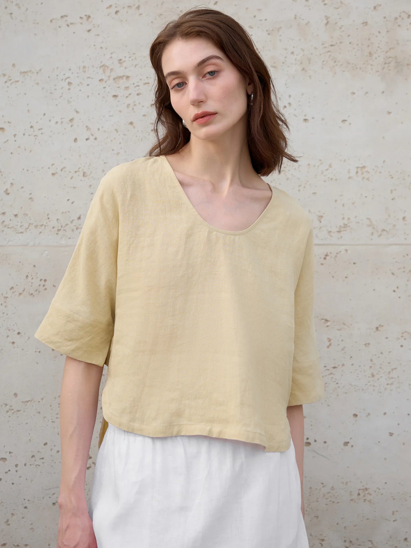 The Hemp V-Neck Boxy Top