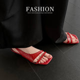 Biarritz Italian leather Line-Tied Heel