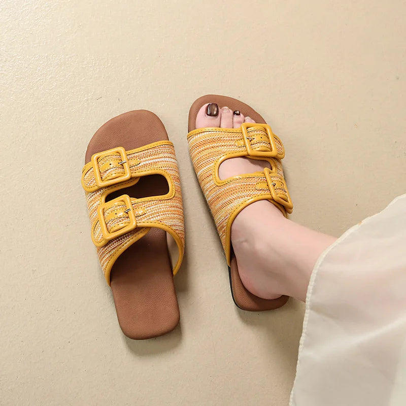 Tulum Woven Flat Sandals — Sandals