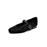 The Woven Suede Mary Jane