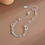 Seoul Double Heart Bracelet in Navy — Bracelets