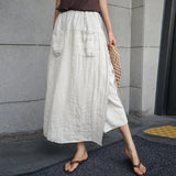 Hollis Wide Leg Linen Trouser Skirt
