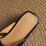 Fjord Italian Leather Square-Toe Mule