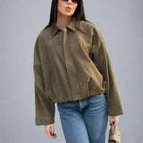 Arden Women's Suede Bomber