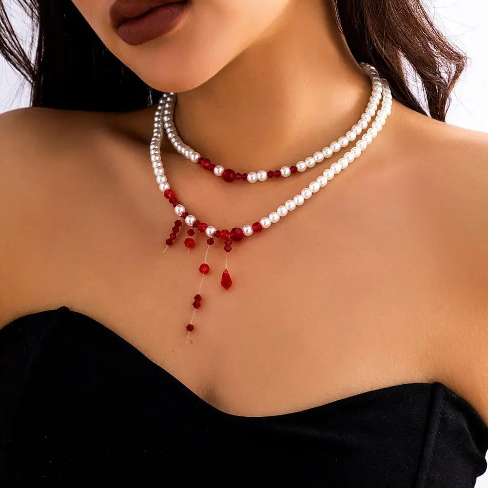 Blood Moon Pearl Jewelry Set