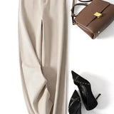 Milano Wide Leg Wool Trousers