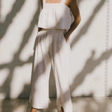 The Pleated Culotte Linen Pant