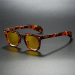 Havana Rivet Square Sunglasses in Camel — Sunglasses