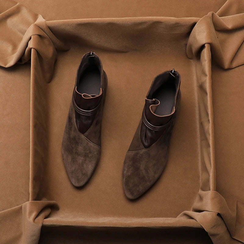 Vivienne Italian Crest Suede Boots