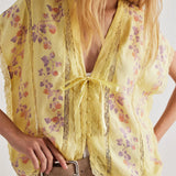 The Strawberry Lace Trim Blouse