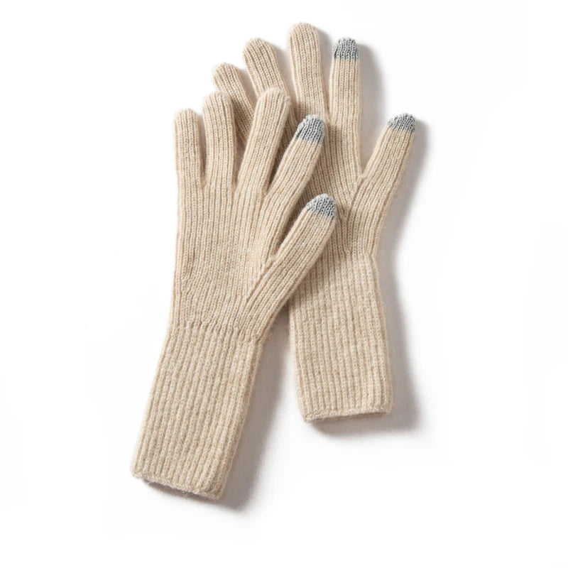 Claire Ribbed Cashmere Gloves
