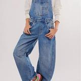 Calvia Wide-Leg Denim Overalls