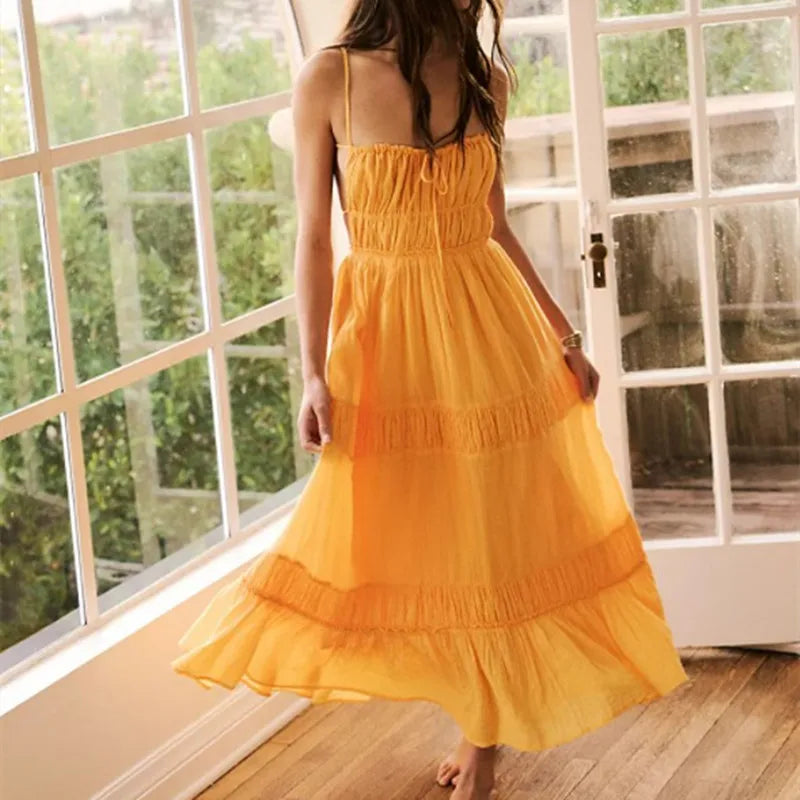 The Ruched Cutout Maxi Dress