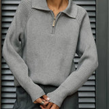 Marceau Ribbed Half-Zip Sweater