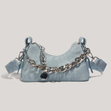 Céleste Denim Chain Bag