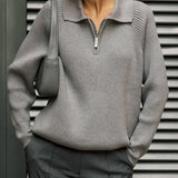 Marceau Ribbed Half-Zip Sweater