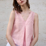 The Chambray Linen Reversible Vest