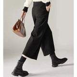 Autumn Woolen Wide Leg Pants