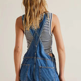 Harlow Vintage Denim Short Overalls