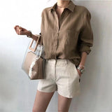 The Soft Linen Open Collar Shirt