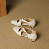 Ravello Italian Leather Cross-Strap Heel