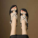 Santorini Handmade Leather Flat Sandals