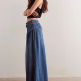 Aria Women's Pull-On Chambray Jeans