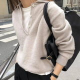 Women's 100% Wool Knit Hoodie Sweater Casual