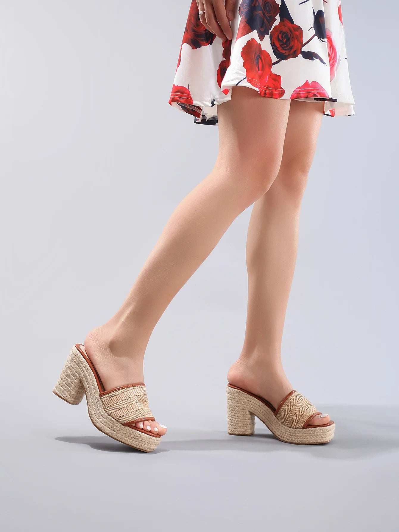 Célie Natural Woven Heels