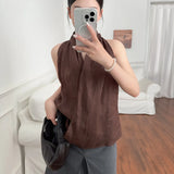Valienne Drape Linen Vest