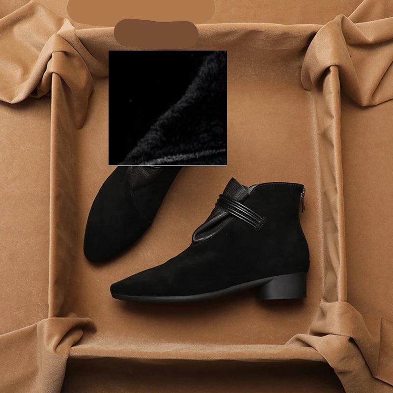 Vivienne Italian Crest Suede Boots