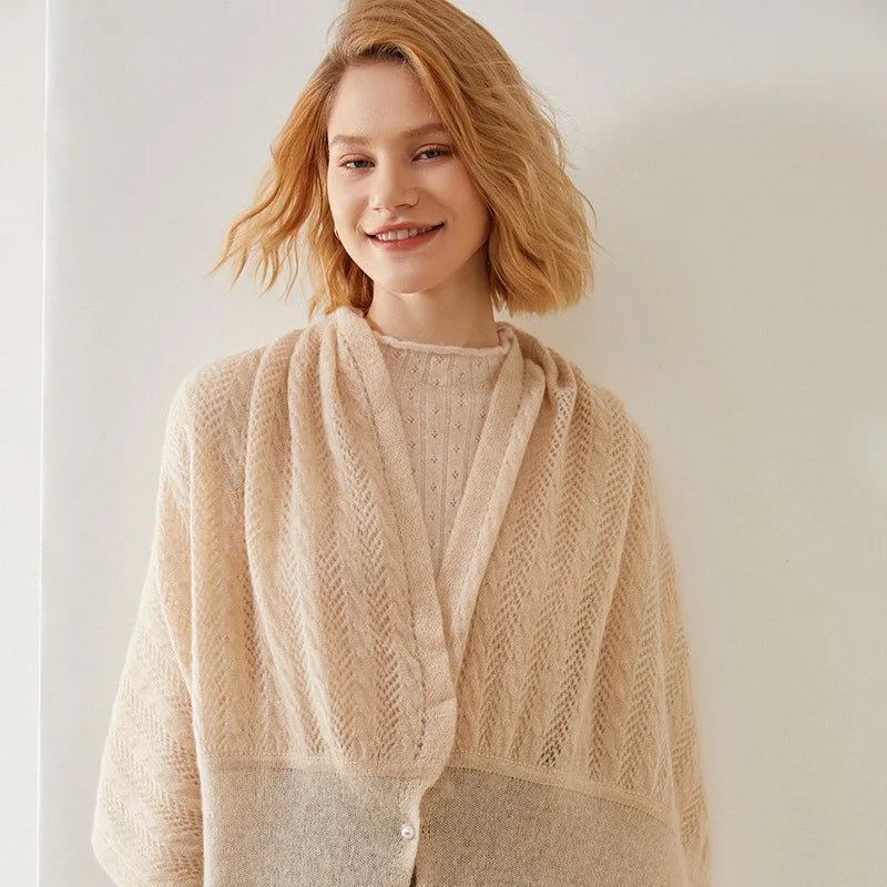 Cashmere Pearl Cardigan Wrap