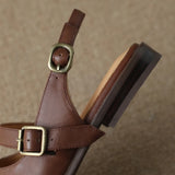 Biarritz Leather Slingback Flat Sandals