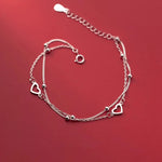 Seoul Double Heart Bracelet in Navy — Bracelets