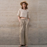 The Boxy Linen Crop Top
