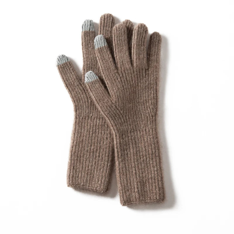 Claire Ribbed Cashmere Gloves