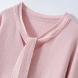 Selene Scarf-Collar Cashmere Pullover