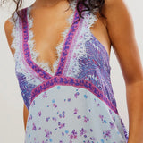 Sienna Lace-Trim Floral Mini Dress