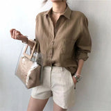 The Soft Linen Open Collar Shirt