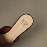 The Wide Strap Leather Flat Slide