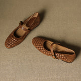 The Woven Suede Mary Jane