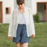 Olivia 100% Linen Summer Shorts