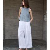 The Chambray Linen Reversible Vest
